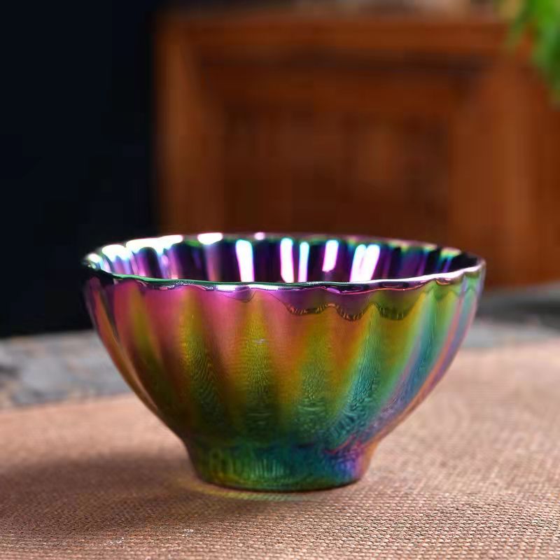 New Colorful Peacock/Lotus Flower Teacup