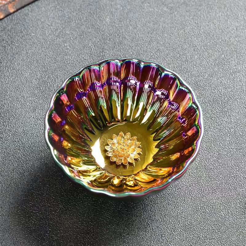 New Colorful Peacock/Lotus Flower Teacup