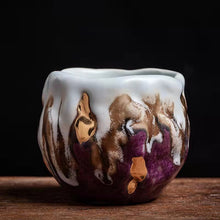 Load image into Gallery viewer, Shino Yaki Purple Golden Teacup
