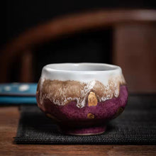 Load image into Gallery viewer, Shino Yaki Purple Golden Teacup
