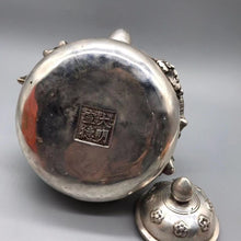 Load image into Gallery viewer, Antique Eight Immortals high beam silver teapot
