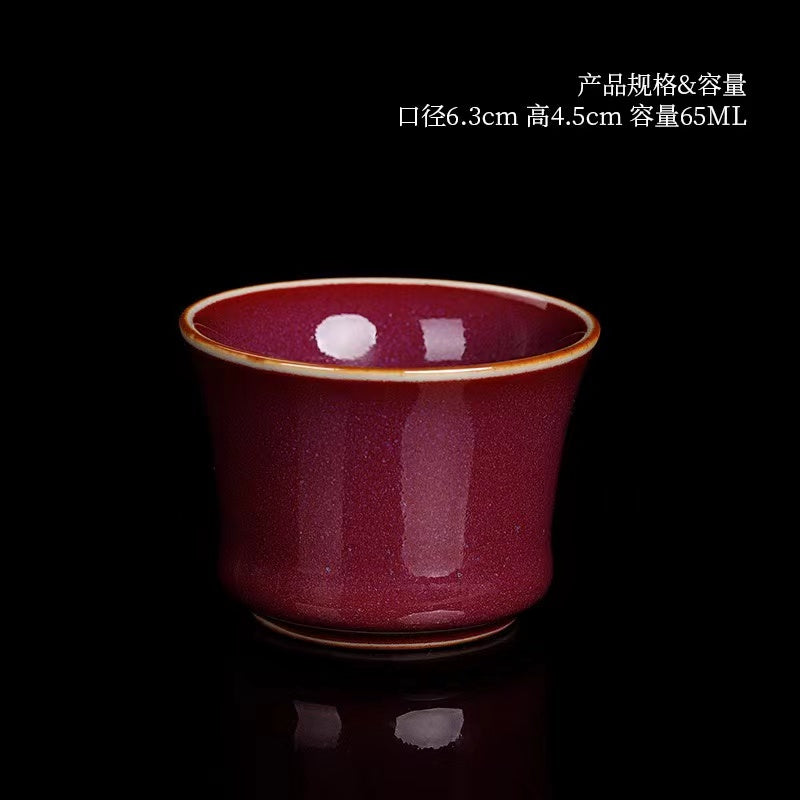 Gradient color bamboo tea cup