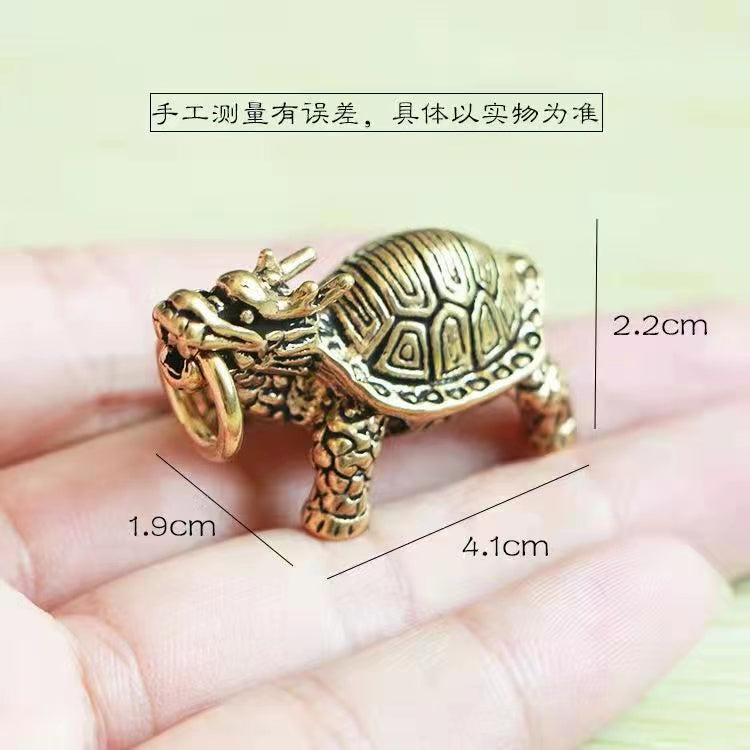 Pure Brass Dragon Turtle Ornament