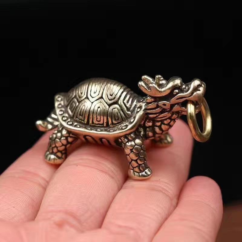 Pure Brass Dragon Turtle Ornament