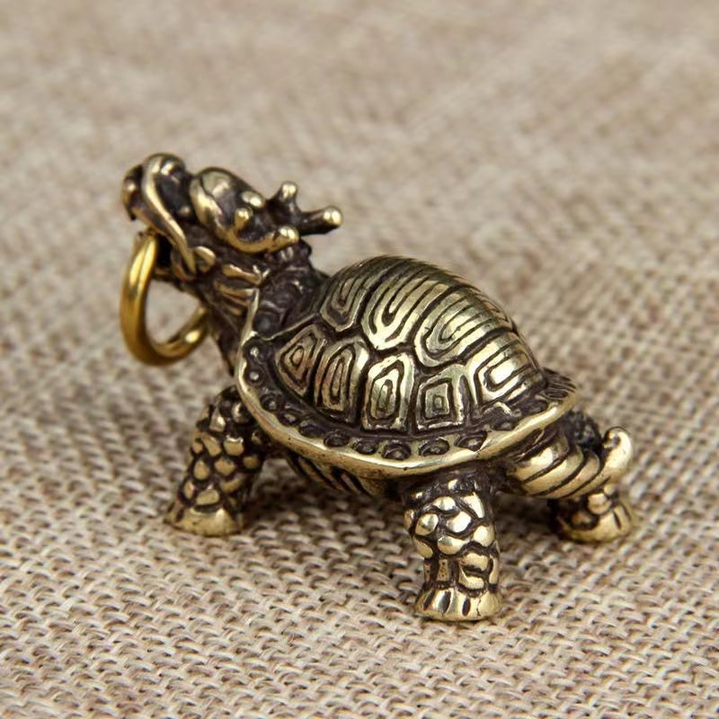 Pure Brass Dragon Turtle Ornament