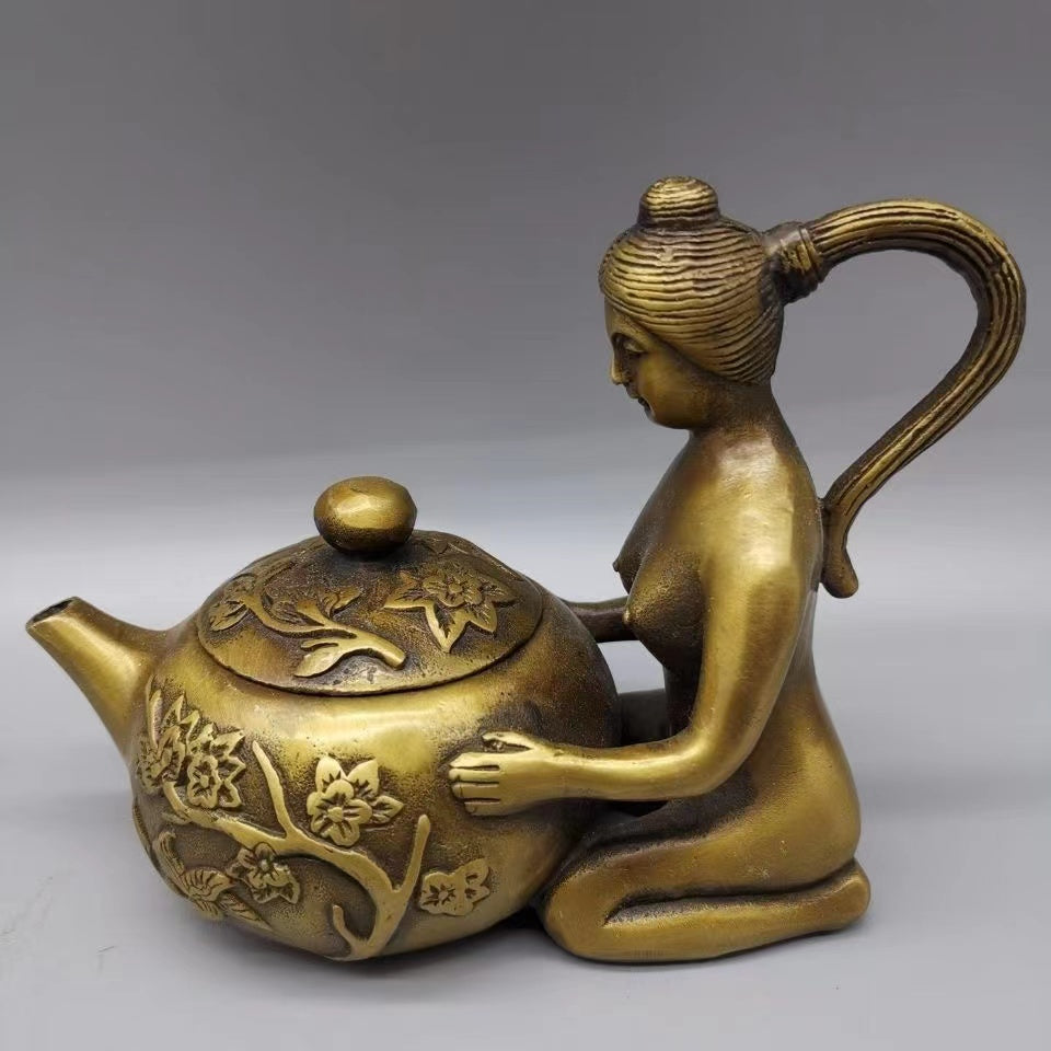 Antique Copper Beauty Teapot
