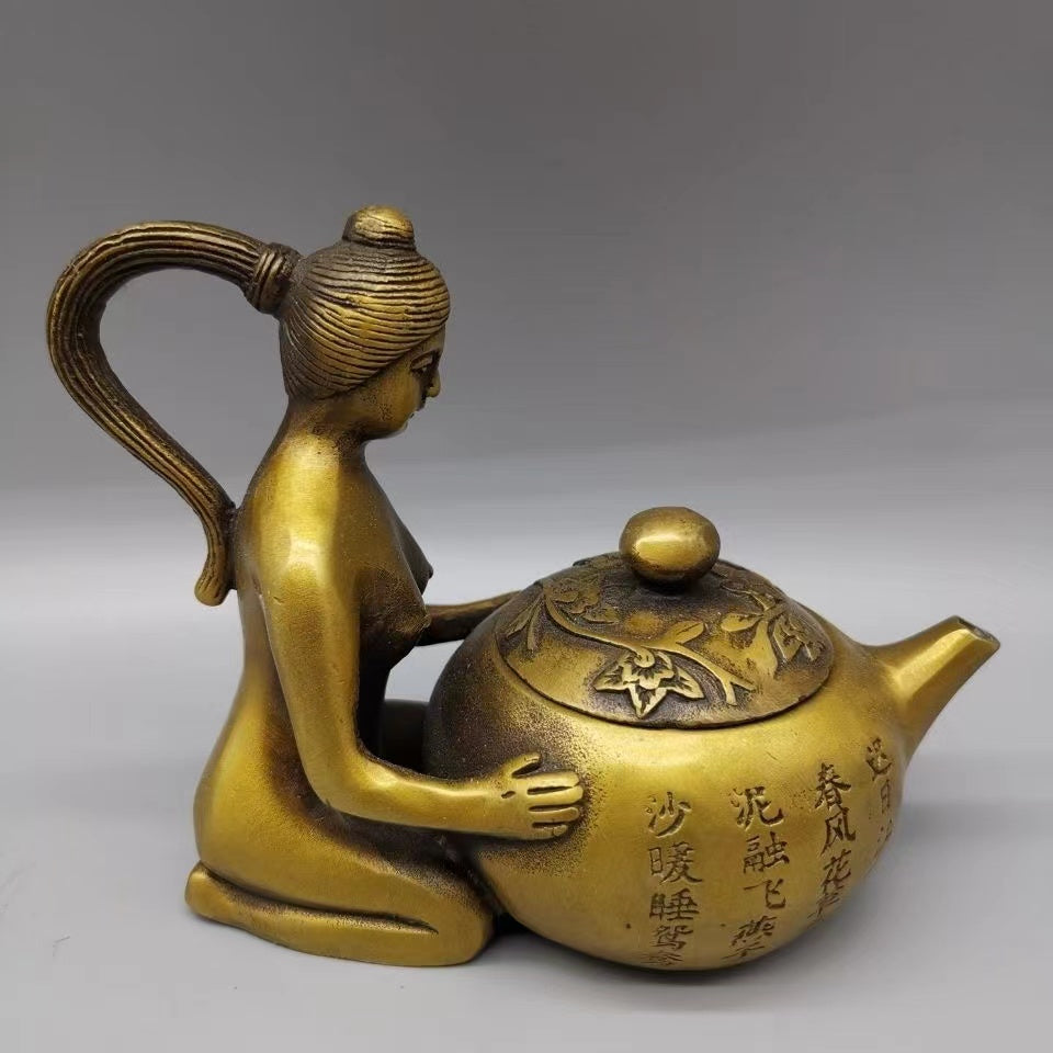 Antique Copper Beauty Teapot