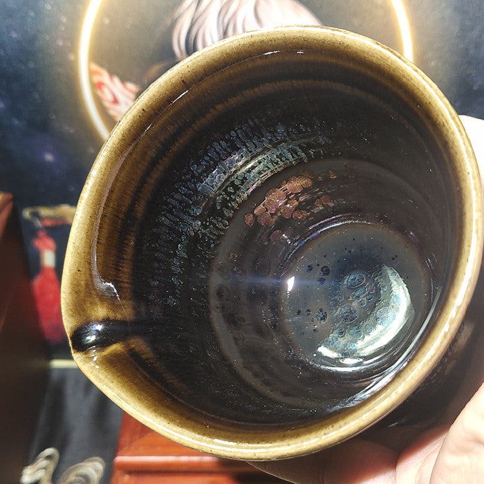 Master Collection--Green Yaobian Gaiwan/ Tea Filter Teacup (M141)