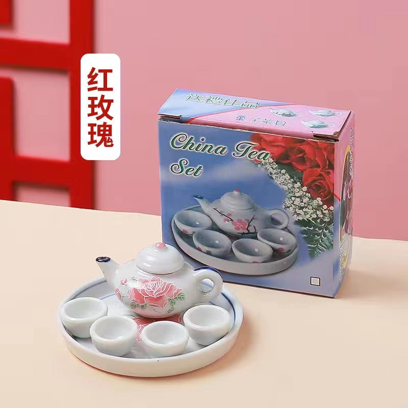 Mini brewing tea ceramic tea set simulation tea art