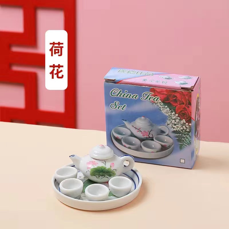 Mini brewing tea ceramic tea set simulation tea art