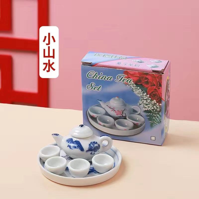 Mini brewing tea ceramic tea set simulation tea art