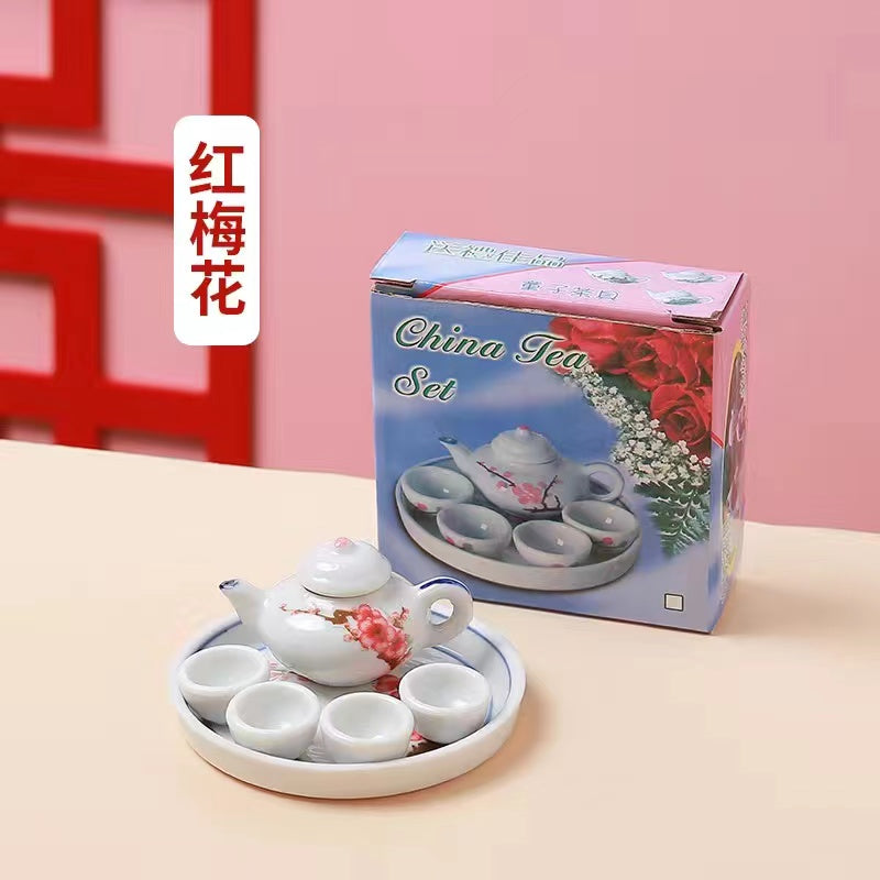 Mini brewing tea ceramic tea set simulation tea art