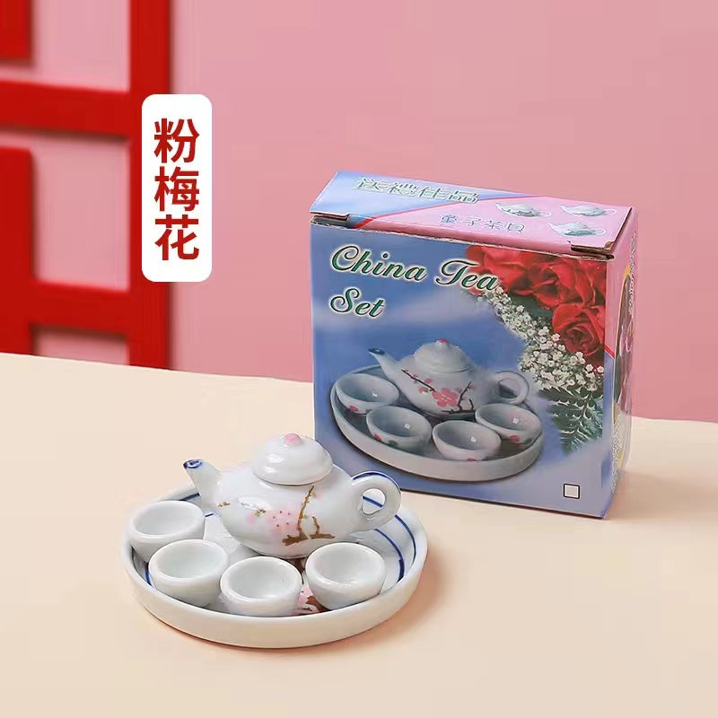 Mini brewing tea ceramic tea set simulation tea art