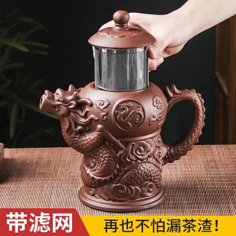 Yixing Zisha teapot large capacity Yishi Longmen Teapot