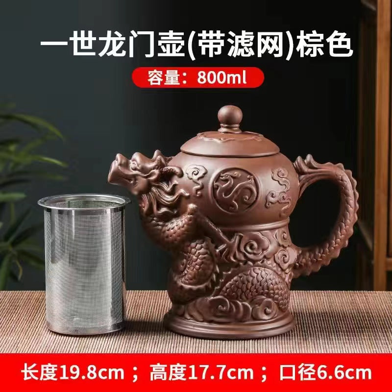 Yixing Zisha teapot large capacity Yishi Longmen Teapot