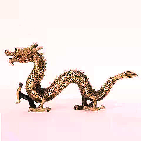 Brass metal auspicious dragon ornaments