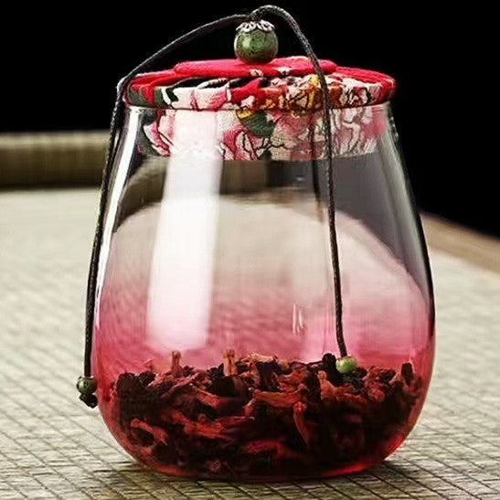 Glass Flower Tea TeaPot