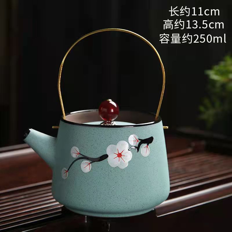 ﻿Ancient Feng Shui Painting Health TeaPot