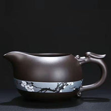Load image into Gallery viewer, Dragon Ball Plum Blossom Purple Sand Teapot Teacup Tea Drain Set

