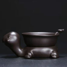 Load image into Gallery viewer, Dragon Ball Plum Blossom Purple Sand Teapot Teacup Tea Drain Set
