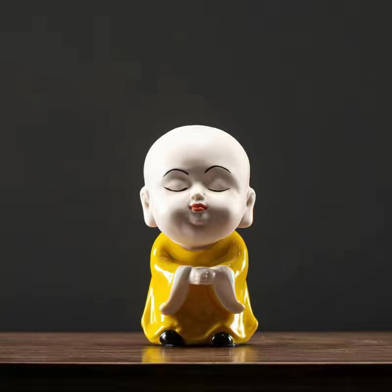 Ceramic little monk ornaments