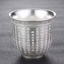 Load image into Gallery viewer, 999 Sterling Silver Heart Sutra Master Cup Large Tea Cup( M171)
