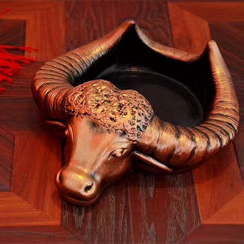 Creative Retro Bull Head Arrogant Ornament Ashtray