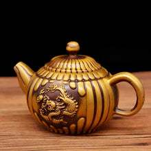 Load image into Gallery viewer, Pure copper dragon and Phoenix Teapot
