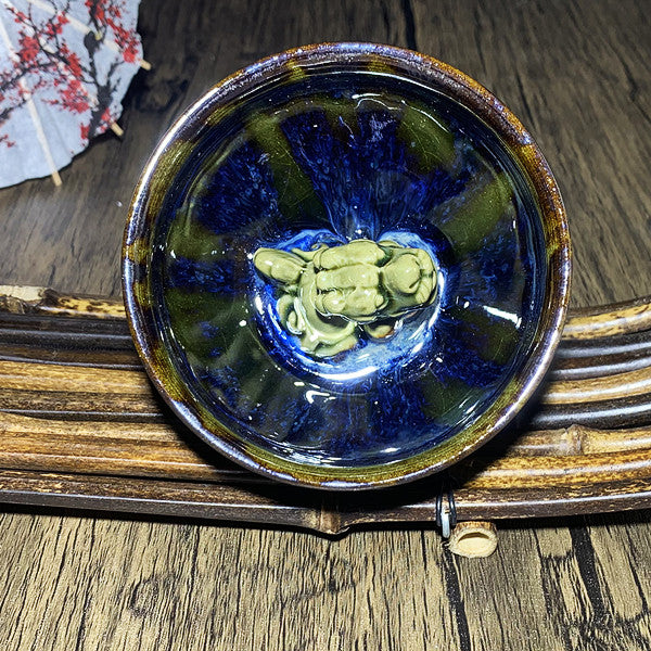 3D Kirin blue green Tea Cup