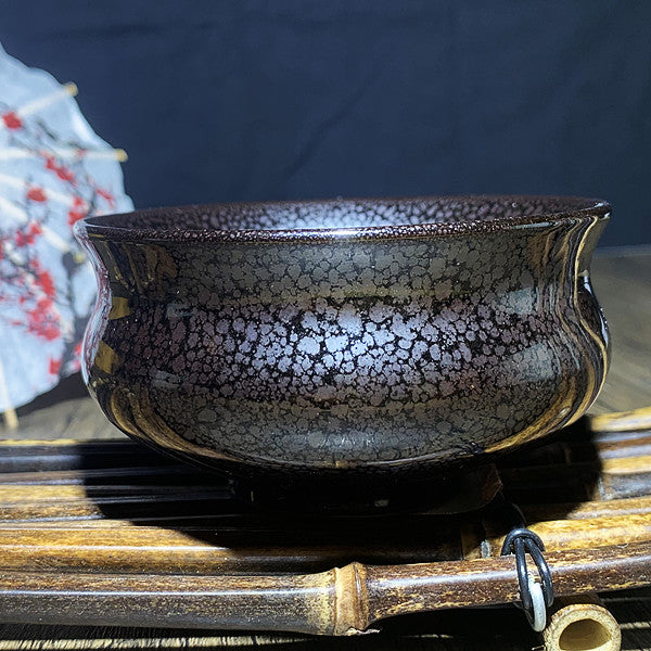 Master Collection---Black speckled handmade Tea Cup ( M176)