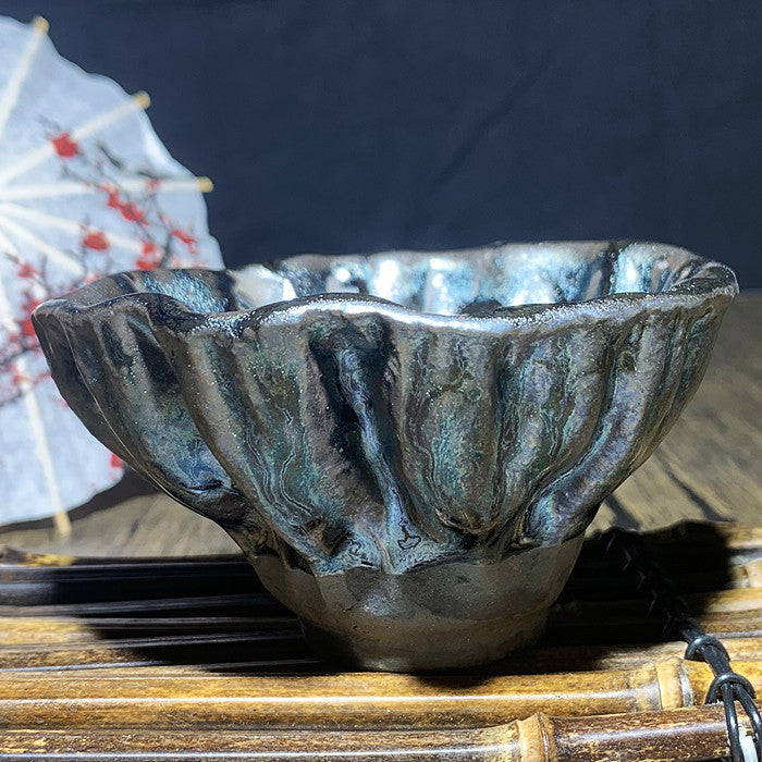 Master Collection---Blue Silver Handmade master Tea Cup ( M177)