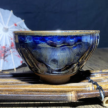 Load image into Gallery viewer, Master Collection---Blue Peacock Feather Tea cup( M181)
