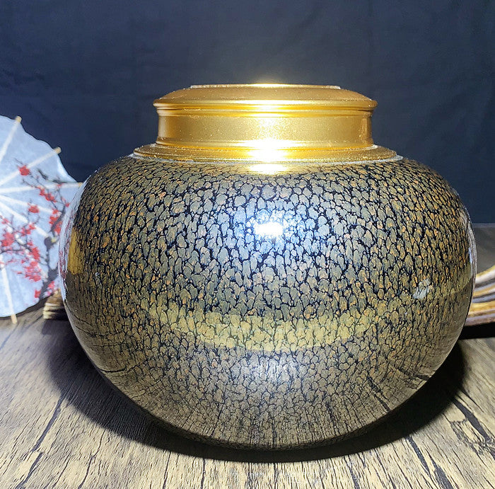 Oversized leopard pattern Tea Jar