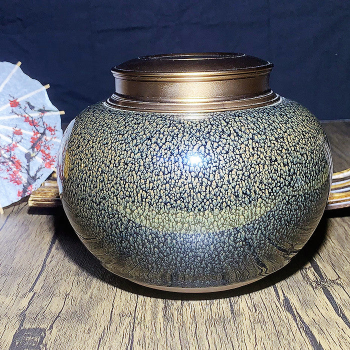 Oversized leopard pattern Tea Jar