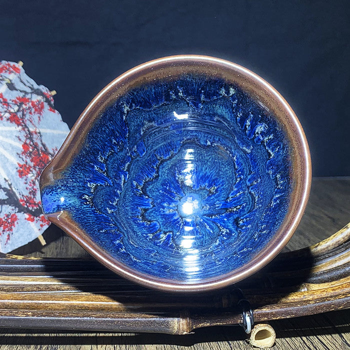 Master Collection--Glacier Blue Dragon handmade Tea Cup (M195)