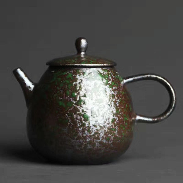 Jingdezhen kiln change silver spot glaze antique coarse pottery Teapot