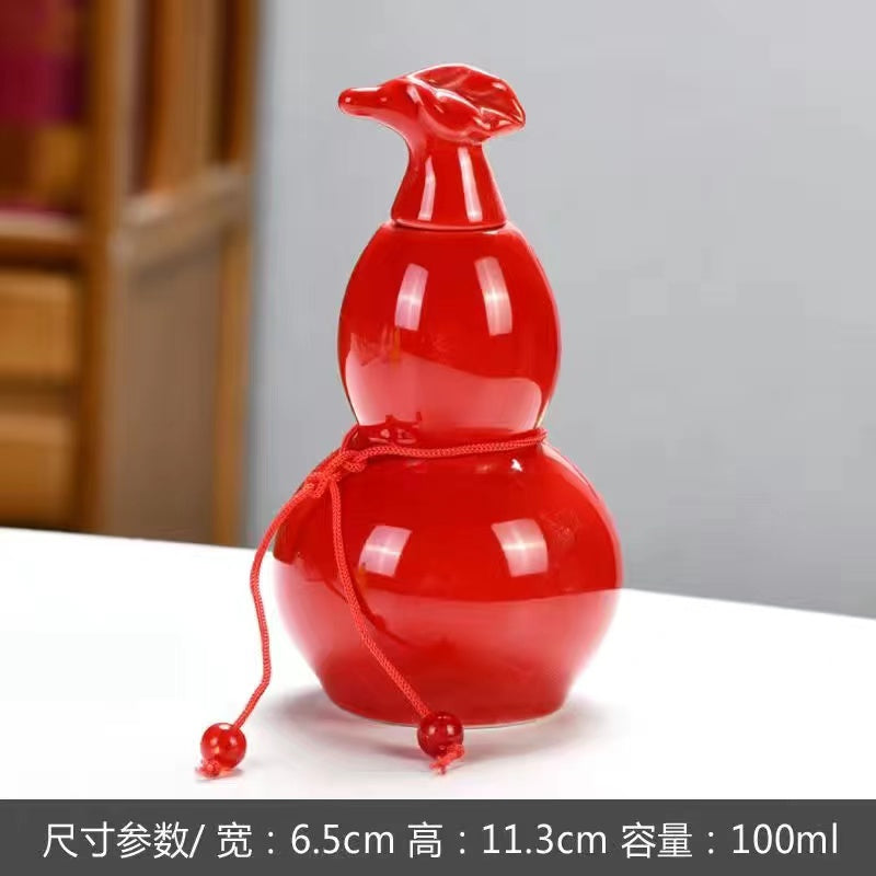 Ceramic Gourd Sealing Jar Chinese Tea Jar