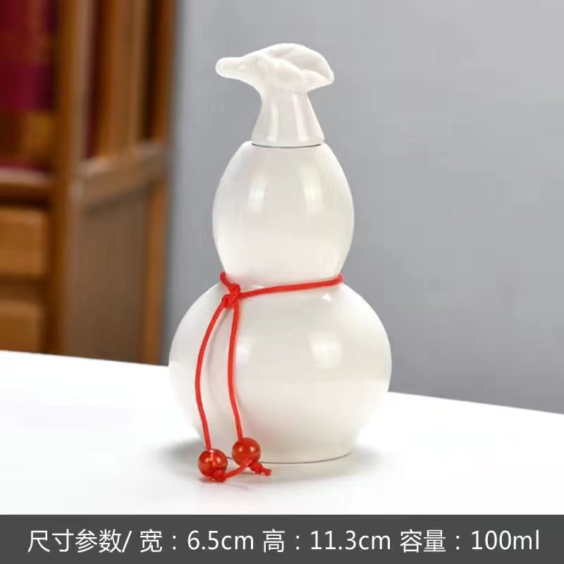 Ceramic Gourd Sealing Jar Chinese Tea Jar