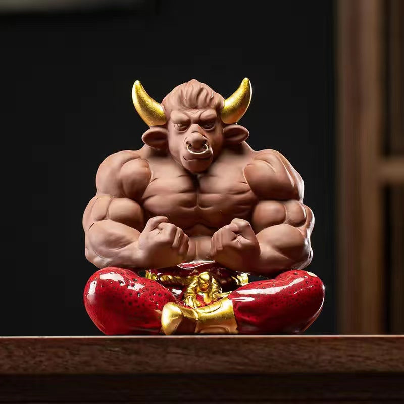 Purple clay Creative Bull Demon King Mascot