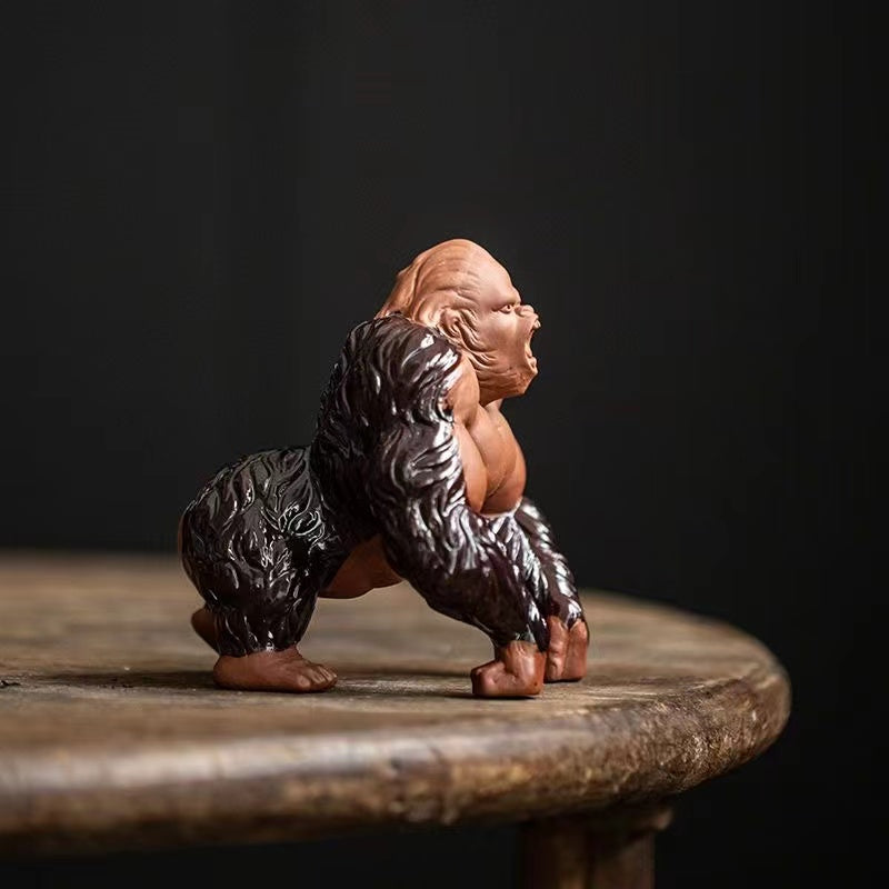 Purple sand vajra gorilla tea pet ornament