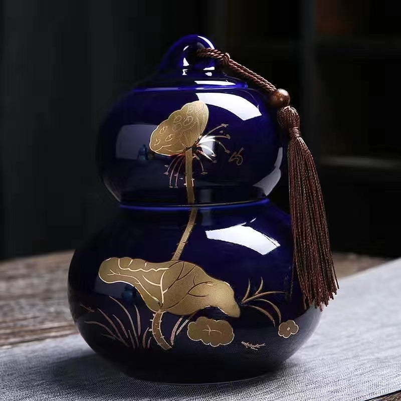 Ceramic gourd Tea Jar