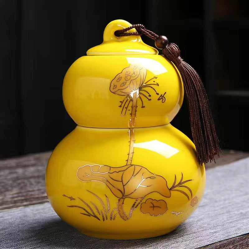 Ceramic gourd Tea Jar