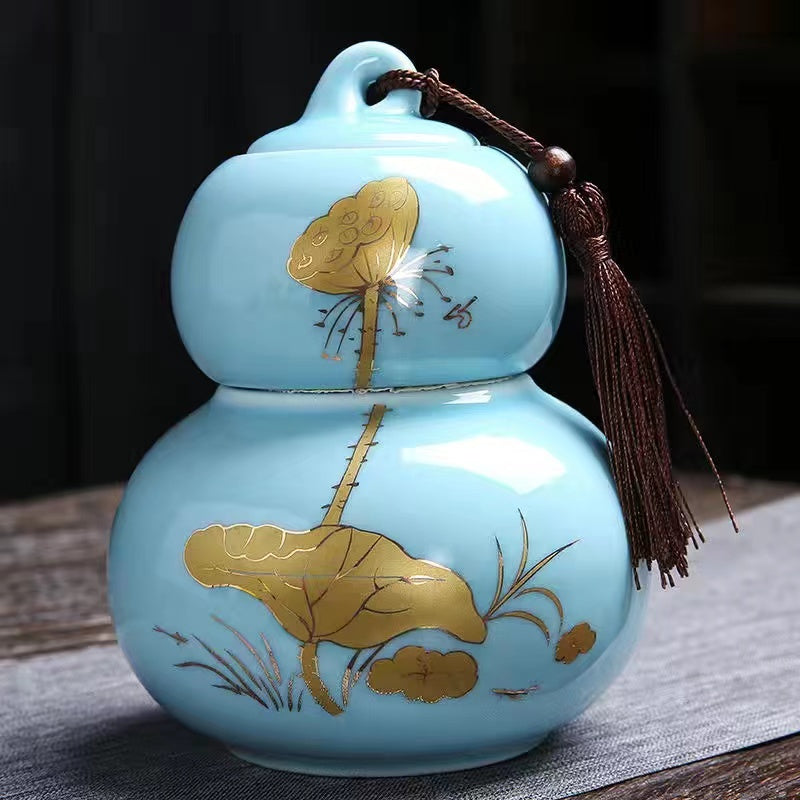 Ceramic gourd Tea Jar