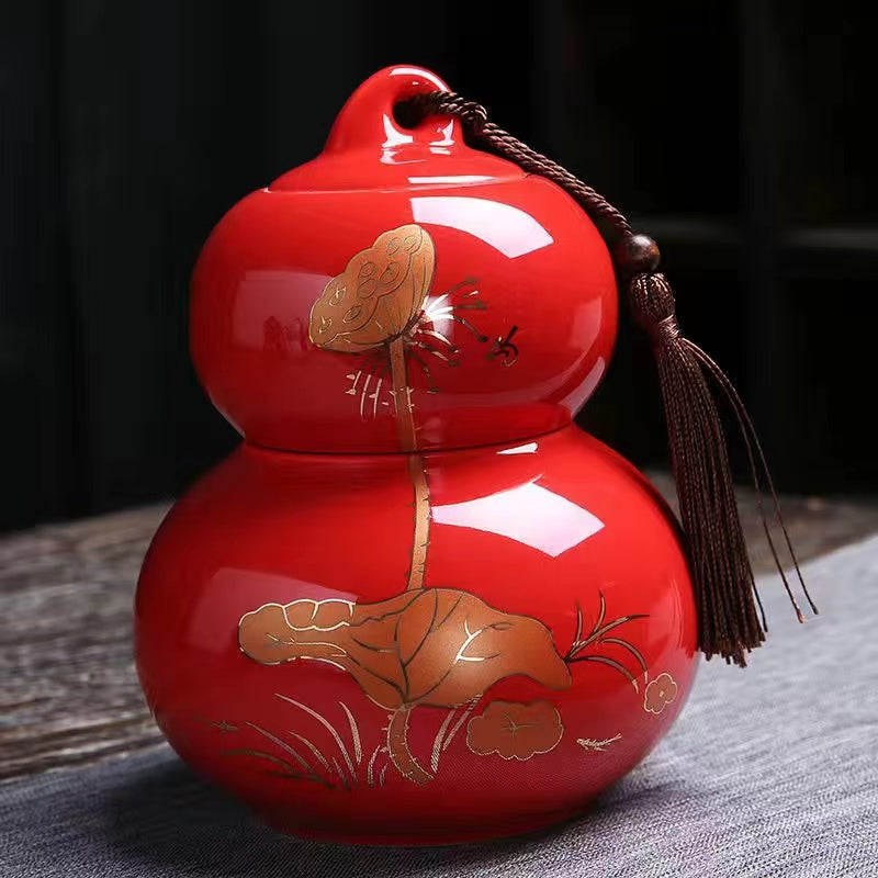 Ceramic gourd Tea Jar