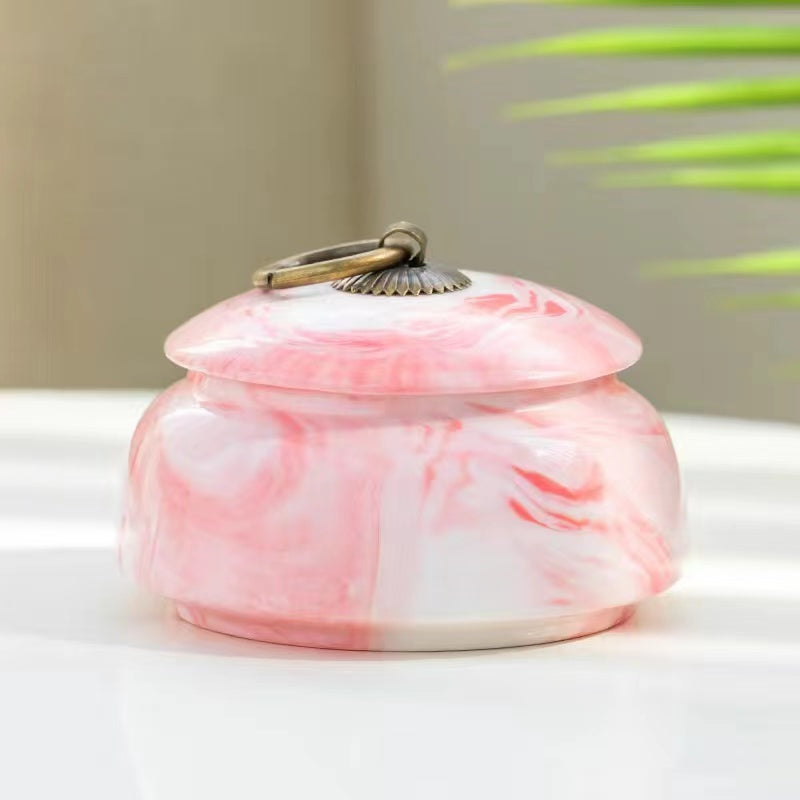 Marbled Tea Cans Ceramic Jar