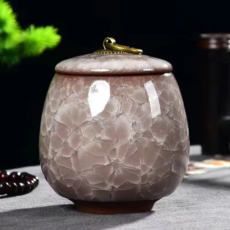 Ceramic Ice Cracked Tea Jar