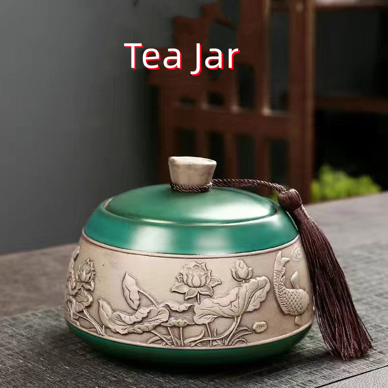 Green lotus leaf and lotus flower tea cup/tea pot/covered bowl/just cup/tea drain/water wash