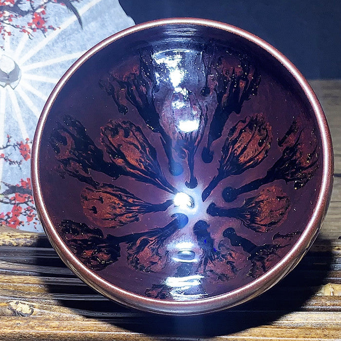 Master Collection--Dark Red Jellyfish Teacup (M202)