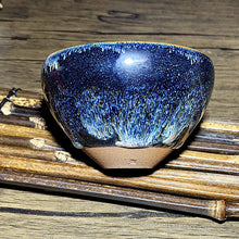 Load image into Gallery viewer, Master Collection---Ocean Golden Blue Peacock TeaCup (M207)
