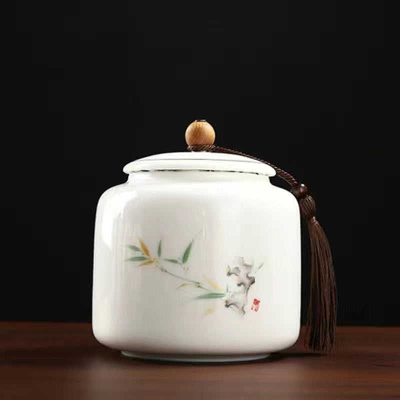 Goat fat jade Tea Jar